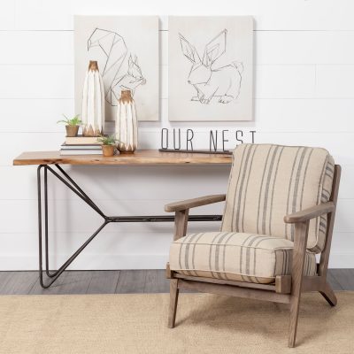 Alternative view of Our Nest 24L x 1W Black Metal Sign