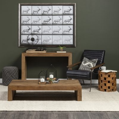 Alternative view of Leopold Set of Two Black Metal Wooden Base Table Candle Holders