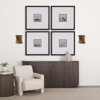 Alternative view of Letitia 10.5L x 5.5W x 11.0H Gold Hammered Metal Fan Wall Sconce