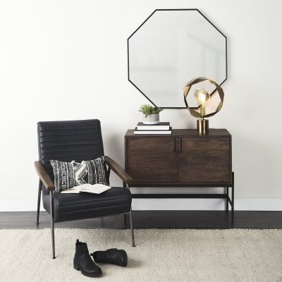 Alternative view of Shamir 15L x 15W Gold Geometric Metal Table Lamp