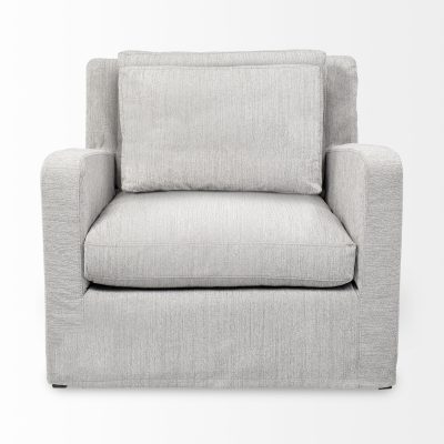 Alternative view of Denly III 38 X 38.25 X 34.5 Frost Gray Slipcover Upholstered Arm Chair