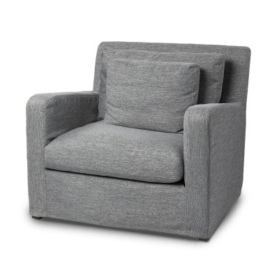 Denly III 38 X 38.25 X 34.5 Castlerock Gray Slipcover Upholstered Arm Chair