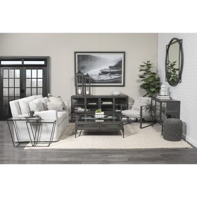 Alternative view of Denly II 92.5 X 38.25 X 34.5 Frost Gray Slipcover Three Seater Sofa