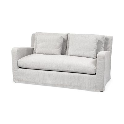 Denly I 69 X 38.25 X 34.5 Frost Gray Slipcover Two Seater Sofa
