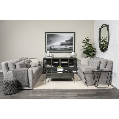 Alternative view of Denly I 69 X 38.25 X 34.5 Flint Gray Slipcover Two Seater Sofa