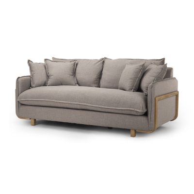 Roy I 84" Flint Gray Upholstered Three Seater Sofa