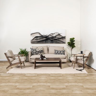 Alternative view of Roy I 84" Beige Upholstered Three Seater Sofa