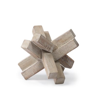 Vega II (Large) 7L x 7W Natural Wood Jack Object