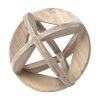 Bellatrix II (Large) 7L x 7W Natural Decorative Wooden Sphere