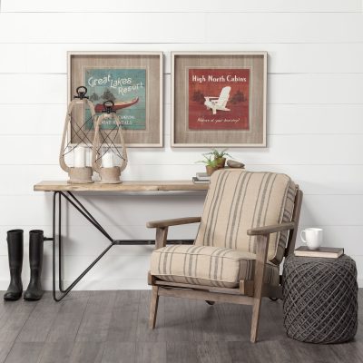 Alternative view of Zain II Large Brown Wooden Vintage Inspired Candle Holder Lantern