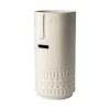 Jacob II Tall White Ceramic Smiling Face Vase
