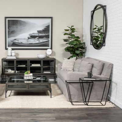 Alternative view of Aurus Matte Gray Metal Table Clock