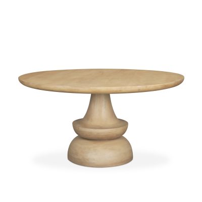 Crossman 60" Round Blonde Solid Wood & Base Dining Table