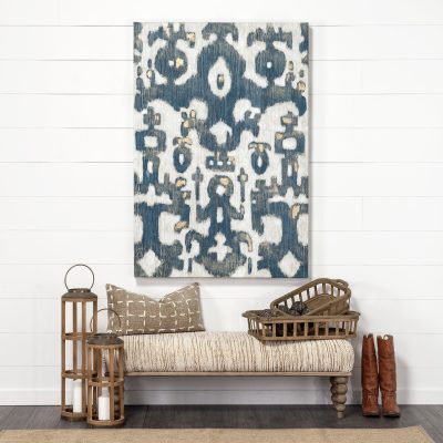 Alternative view of Andy I Large Natural Wood Cylindrical Lantern