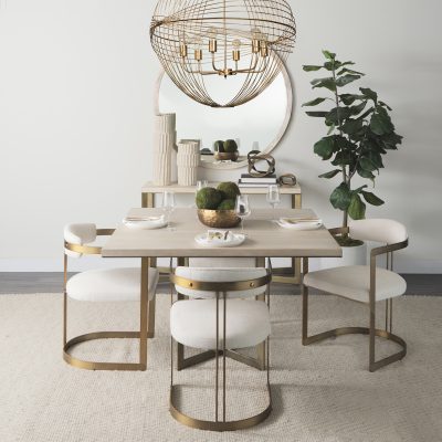 Alternative view of Chiron II 36L x 36W x 38H Gold Metal Globe Six Bulb Chandelier