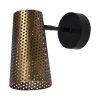 Wesley I 11x10.2 Gold Toned Perforated Metal Cone Wall Sconce