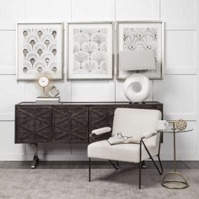 Alternative view of Celtica (26.8"H) White Resin Ring-Shaped Base Table Lamp