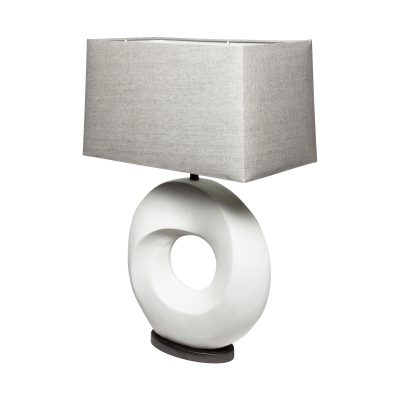 Celtica (26.8"H) White Resin Ring-Shaped Base Table Lamp