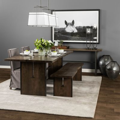 Alternative view of Ledger I 70L x 17W Brown Live-Edge Wooden Dining Bench