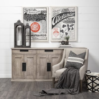 Alternative view of Braxton III 81.5x18.5 Natural Brown Solid Wood 3 Drawer 6 Door Sideboard