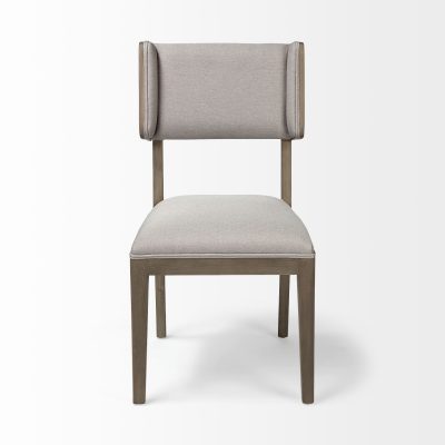 Alternative view of Tenton II Grey Fabric Seat Brown Wood Frame Dining Chair