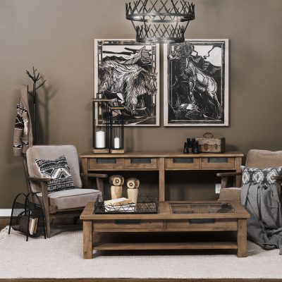 Alternative view of Olympus II Brown Velvet Covered Wooden Frame Accent Chair