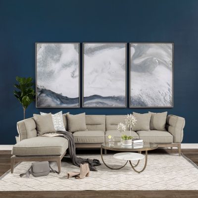 Alternative view of Denali IV 121" Beige Upholstered Wooden Frame Left Four Seater Sectional