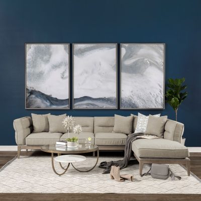 Alternative view of Denali III Beige Upholstered Wooden Frame Sectional