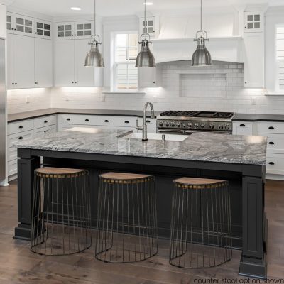 Alternative view of Seagram 30.5" Seat Height Brown Seat Black Metal Frame Stool