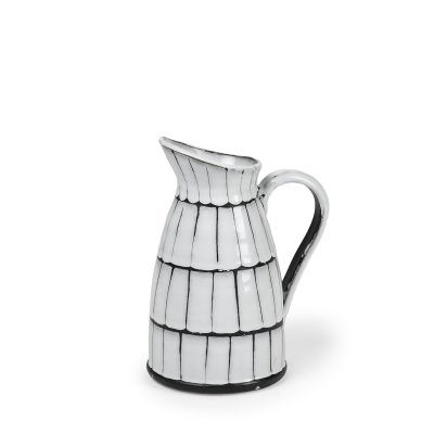 Lome Small White/Black Ceramic Jug