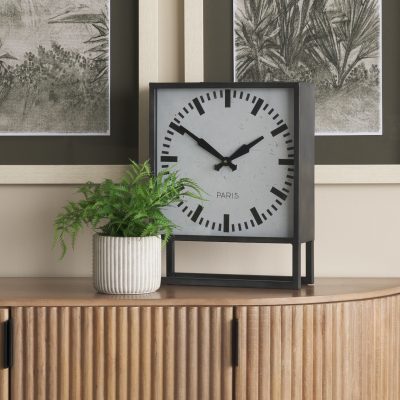 Alternative view of Felix Gray Metal Square Table Clock