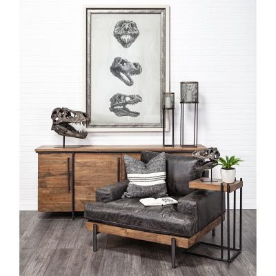 Alternative view of Steen Set of Two Black Meshed Metal Candle Holder Lanterns