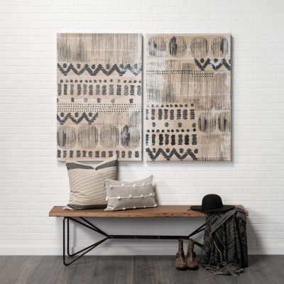 Alternative view of Papillion III 66x18 Natural Solid Wood and Iron Dining Bench