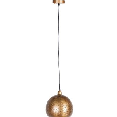Alternative view of Dalmeny II 11x12 Gold Perforated Metal Dome Pendant Light