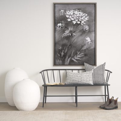 Alternative view of Karakum II Large White Textured Ceramic Vase