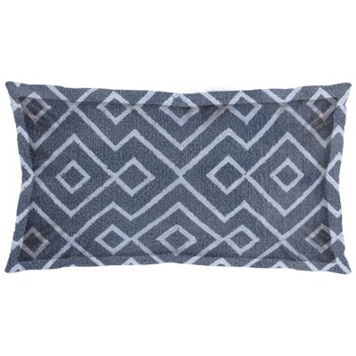 Boswell III 14 x 26 Blue Diamond Patterned Pillow Cover