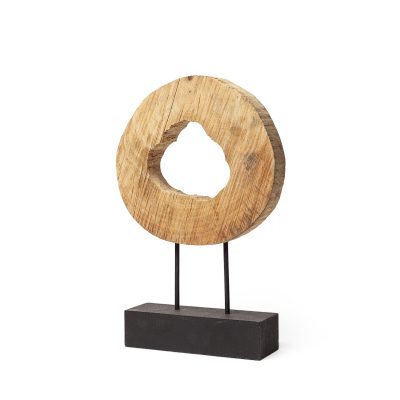 Ironwood II (Small) 13L x 4W Natural Wooden Circular Object