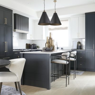 Alternative view of Fenton  18.0L x 18.0W x 23.0H Black W/Antiqued Gold Accents Pendant Light