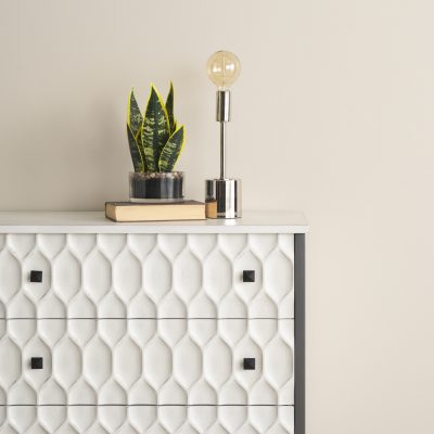 Alternative view of Mooney (17.5"H) Metallic-Silver Metal Shade-less Table Lamp