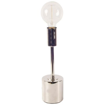 Mooney (17.5"H) Metallic-Silver Metal Shade-less Table Lamp