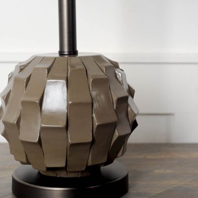 Alternative view of Brant I 25" Brown Resin Base White Shade Table Lamp