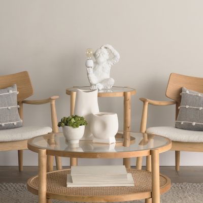 Alternative view of Simia (12"H) White Resin Playful Monkey Table Lamp