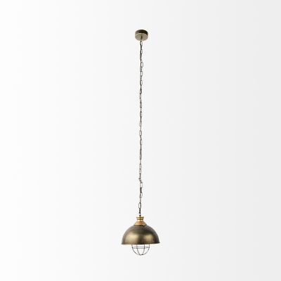 Alternative view of Dawson I 13x13.5 Silver Toned Metal Dome Pendant Light