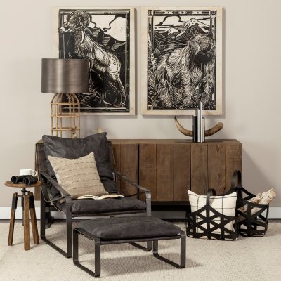 Alternative view of Nickerson (Set of 2) 6L x 7W Bull Horn Bookends