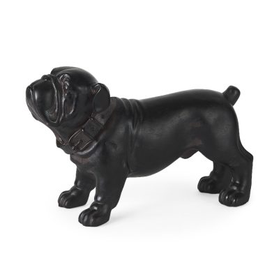 Hugo 5L x 13W Black Resin Bulldog