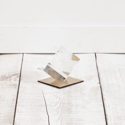 Alternative view of Lareina I Small 4L x 4W Clear Glass Cube