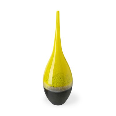 Jasse Large Yellow/Gray Ombre Glass Vase