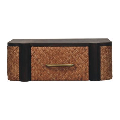 Rattan Curve Wall-Mounted Drawer