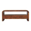 Darcy 3 drawer Open Shelf Chestnut Media unit 1 IN3990 1