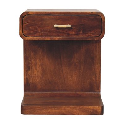 Alternative view of Chestnut T-Bar Rounded Bedside